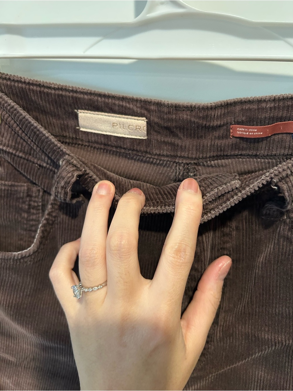 Pilcro Low-Rise Corduroy Flare Jean - Picture 10 of 13